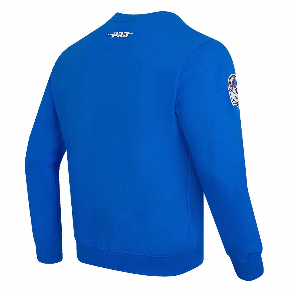 NFL BUFFALO BILLS OLD ENGLISH MEN'S CREWNECK (ROYAL BLUE)