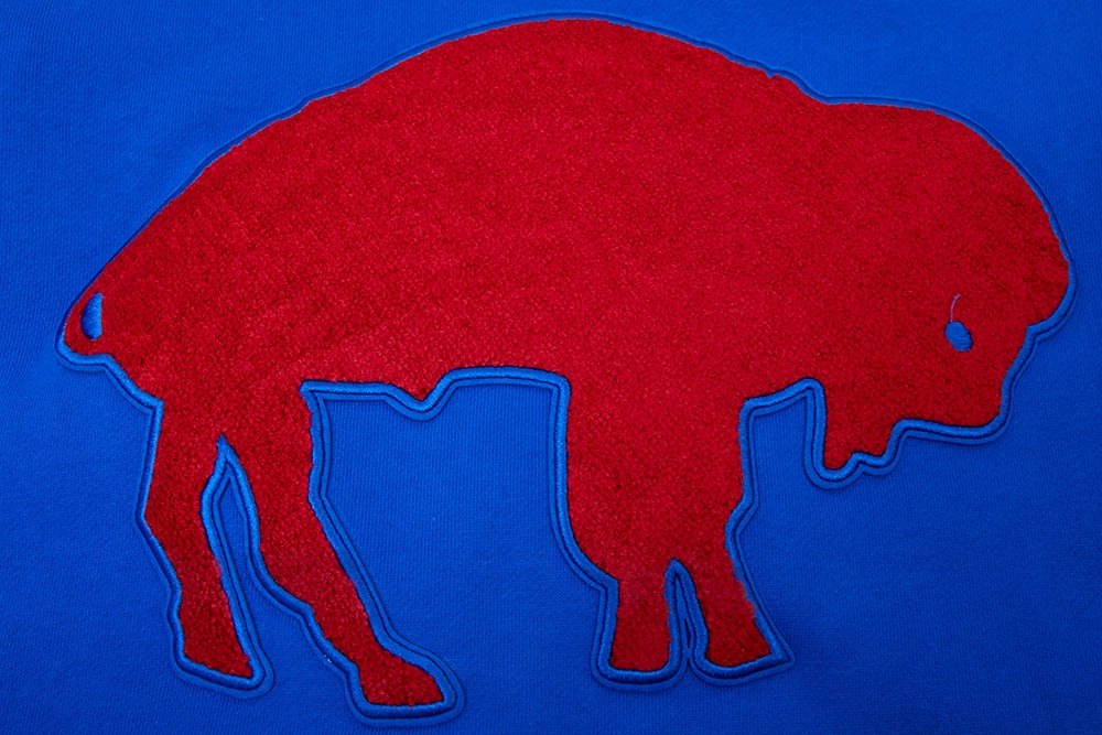 NFL BUFFALO BILLS RETRO CLASSIC MEN'S PULLOVER HOODIE (ROYAL BLUE/RED)