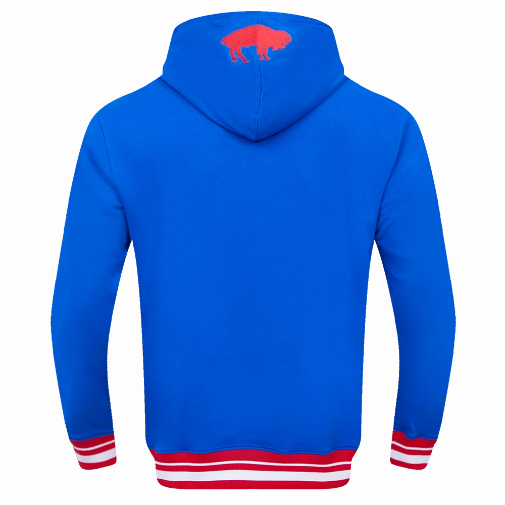 NFL BUFFALO BILLS RETRO CLASSIC MEN'S PULLOVER HOODIE (ROYAL BLUE/RED)