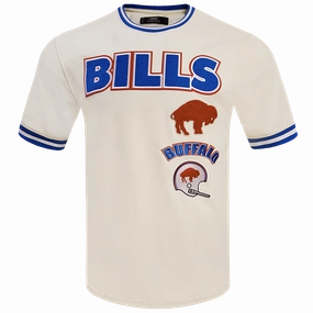 NFL BUFFALO BILLS RETRO CLASSIC MEN'S TEE (EGGSHELL/ ROYAL BLUE)