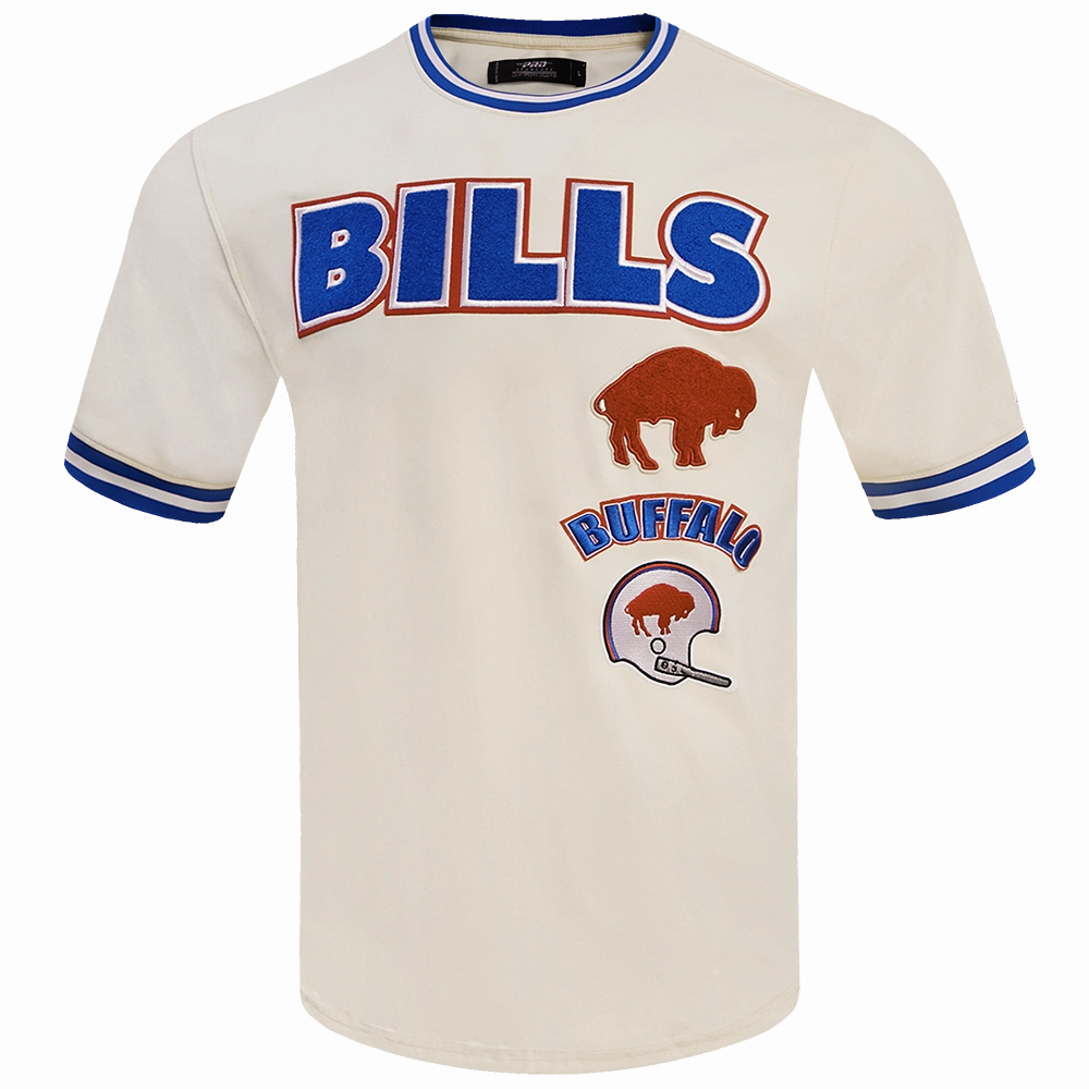 NFL BUFFALO BILLS RETRO CLASSIC MEN'S TEE (EGGSHELL/ ROYAL BLUE)