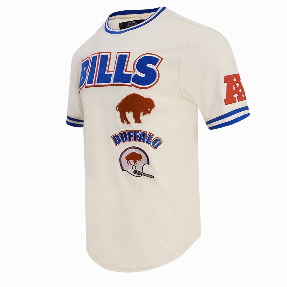 NFL BUFFALO BILLS RETRO CLASSIC MEN'S TEE (EGGSHELL/ ROYAL BLUE)