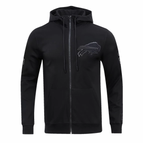 NFL BUFFALO BILLS TRIPLE BLACK FULL ZIP HOODIE  (TRIPLE BLACK)