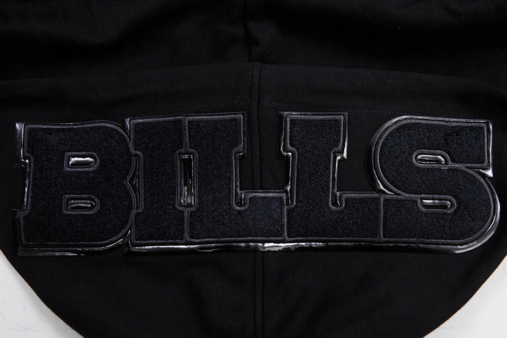 NFL BUFFALO BILLS TRIPLE BLACK FULL ZIP HOODIE  (TRIPLE BLACK)