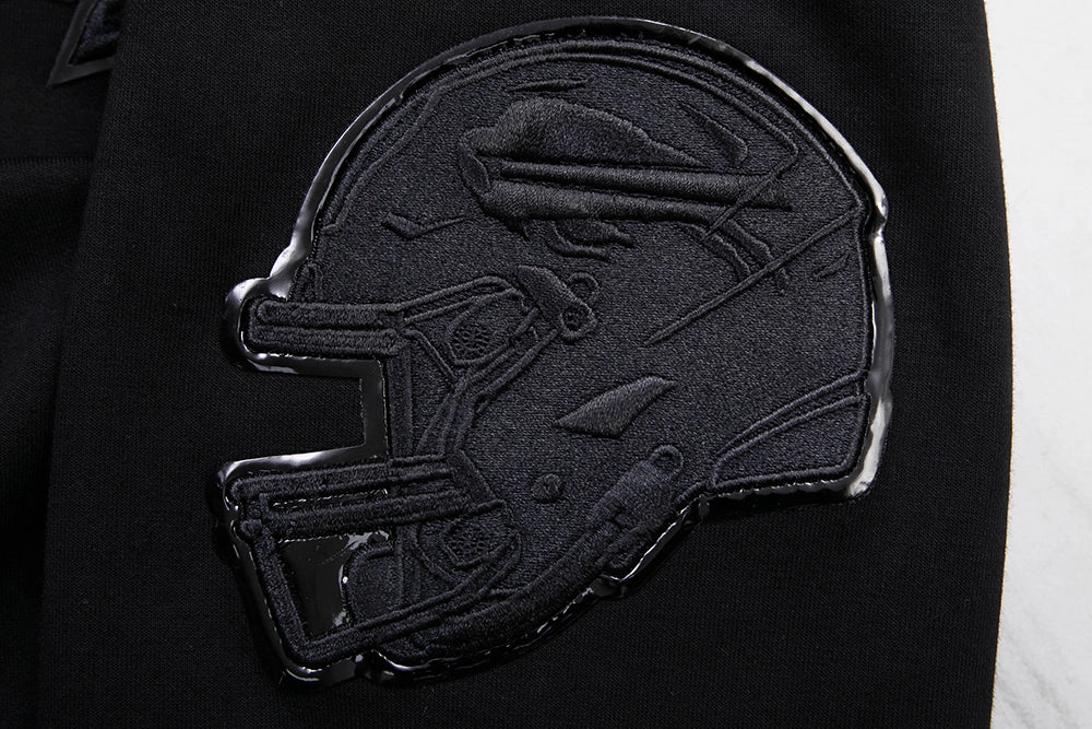 NFL BUFFALO BILLS TRIPLE BLACK FULL ZIP HOODIE  (TRIPLE BLACK)