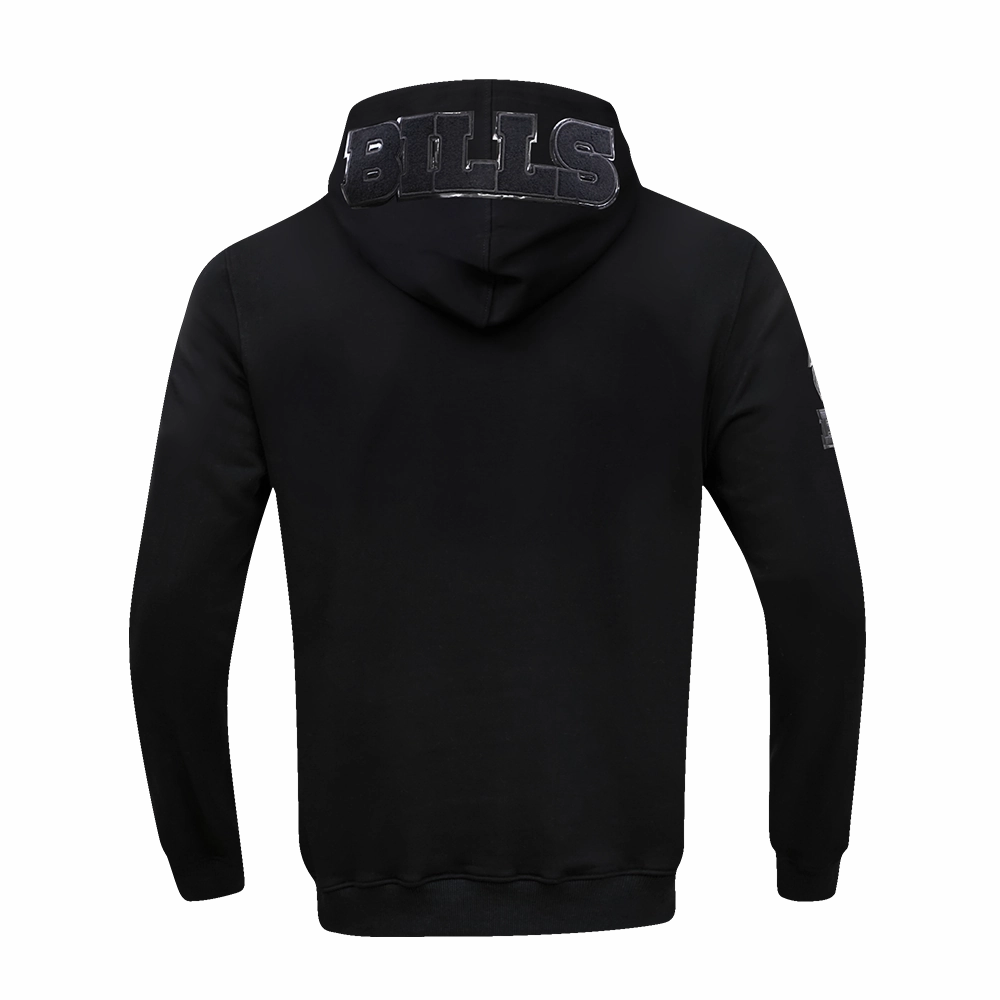 NFL BUFFALO BILLS TRIPLE BLACK FULL ZIP HOODIE  (TRIPLE BLACK)