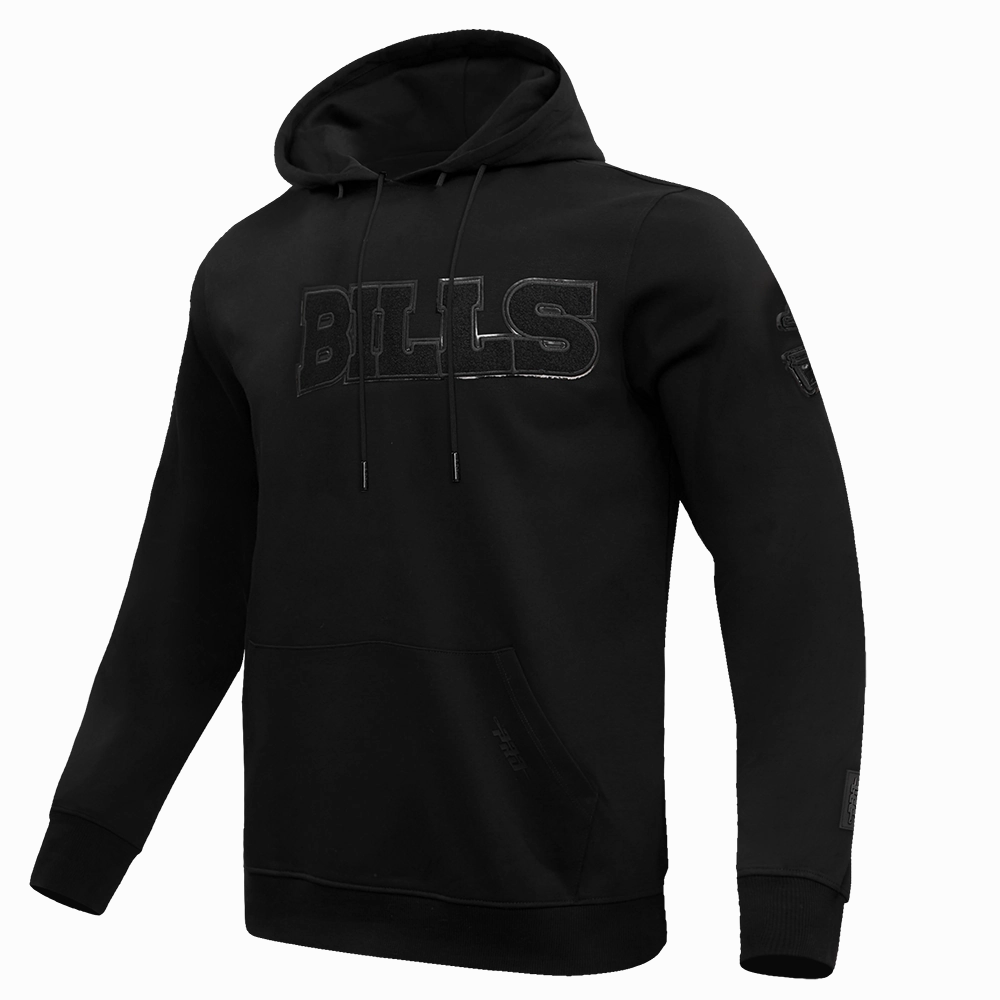 NFL BUFFALO BILLS TRIPLE BLACK MEN'S PULLOVER HOODIE (TRIPLE BLACK)
