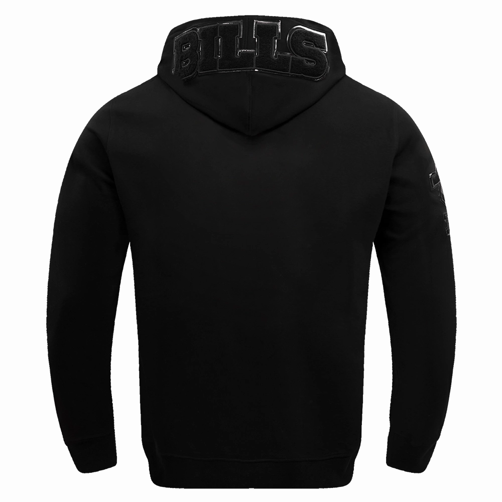 NFL BUFFALO BILLS TRIPLE BLACK MEN'S PULLOVER HOODIE (TRIPLE BLACK)