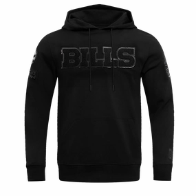 NFL BUFFALO BILLS TRIPLE BLACK MEN'S PULLOVER HOODIE (TRIPLE BLACK)