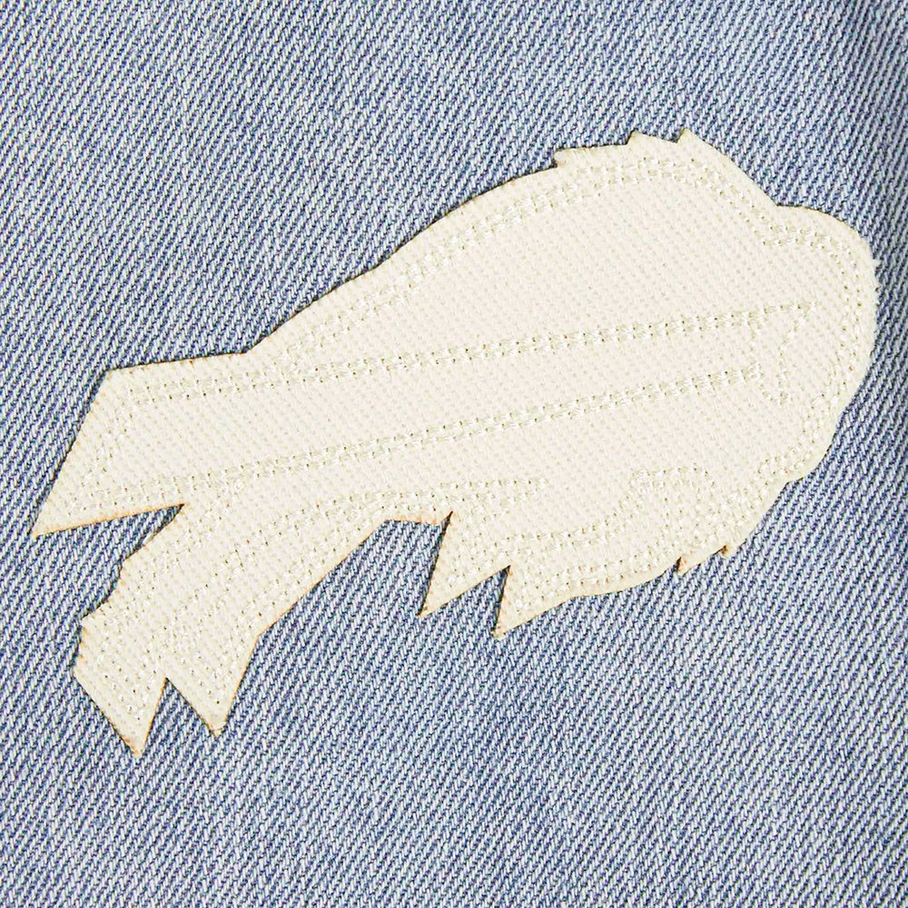 NFL BUFFALO BILLS VARSITY BLUES WOMEN'S DENIM VARSITY JACKET (DENIM/LINEN)