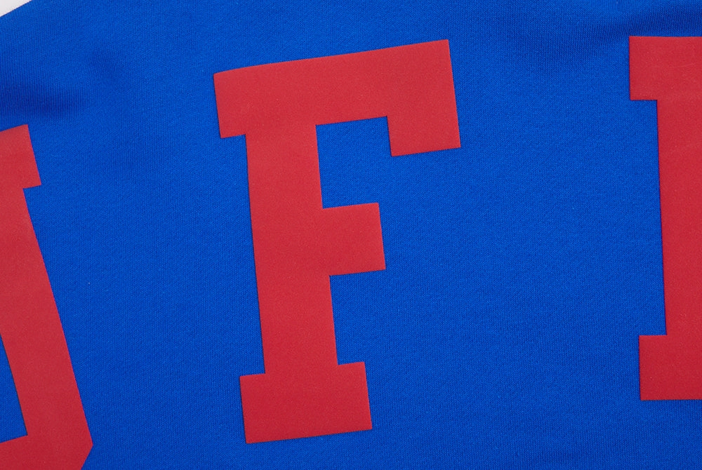 NFL BUFFALO BILLS WINGSPAN MEN'S DROP SHOULDER FLEECE CREWNECK (ROYAL BLUE)