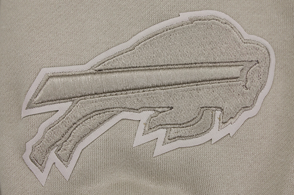 NFL BUFFALO BILLS WINGSPAN MEN'S DROP SHOULDER FLEECE CREWNECK (TAUPE)