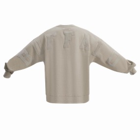 NFL BUFFALO BILLS WINGSPAN MEN'S DROP SHOULDER FLEECE CREWNECK (TAUPE)