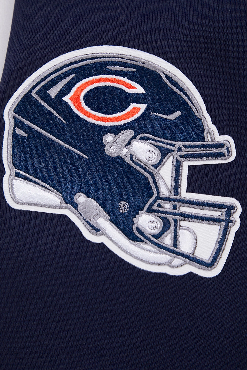 NFL CHICAGO BEARS CLASSIC CHENILLE MEN'S FULL ZIP HOODIE  (MIDNIGHT NAVY)