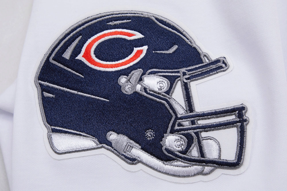 NFL CHICAGO BEARS CLASSIC CHENILLE MEN'S PULLOVER HOODIE (WHITE)