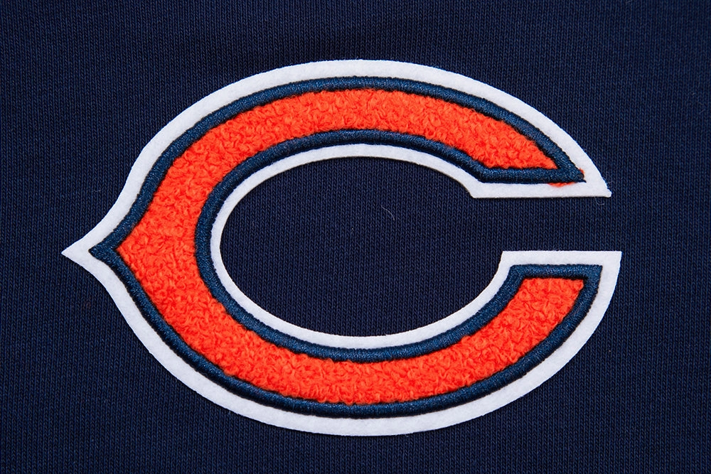 NFL CHICAGO BEARS CLASSIC WOMEN'S FLEECE CROPPED PULLOVER HOODIE (MIDNIGHT NAVY)