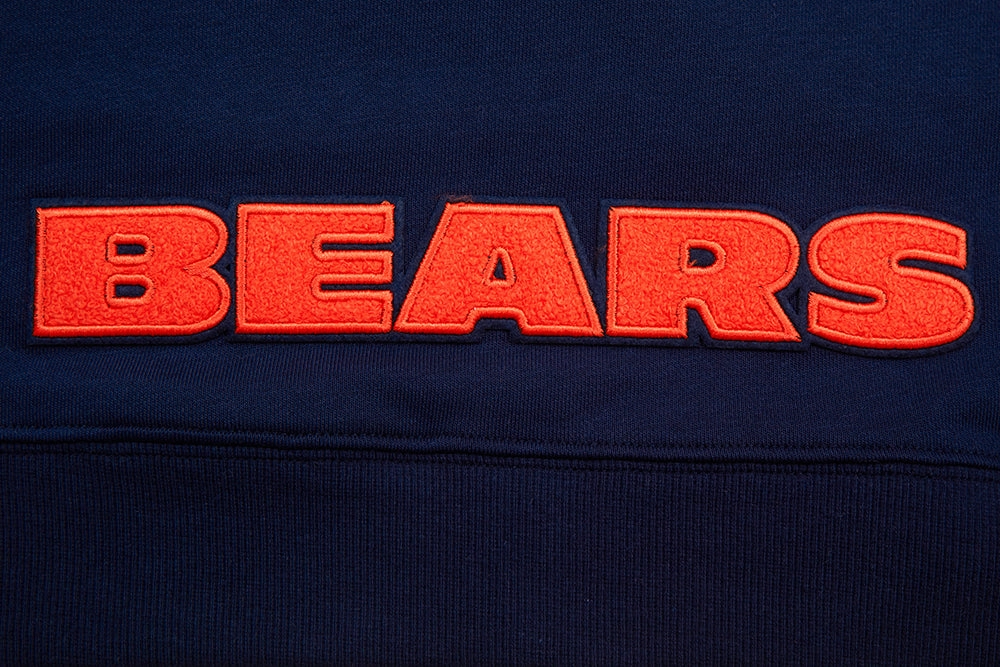 NFL CHICAGO BEARS CLASSIC WOMEN'S FLEECE CROPPED PULLOVER HOODIE (MIDNIGHT NAVY)