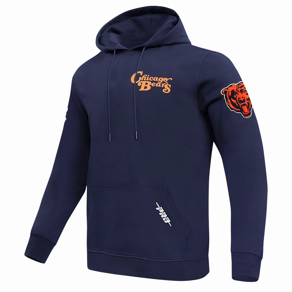 NFL CHICAGO BEARS SOUVENIR MEN'S FLEECE PULLOVER HOODIE (MIDNIGHT NAVY)