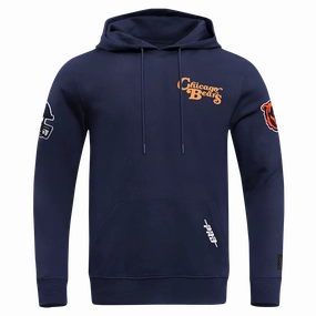 NFL CHICAGO BEARS SOUVENIR MEN'S FLEECE PULLOVER HOODIE (MIDNIGHT NAVY)