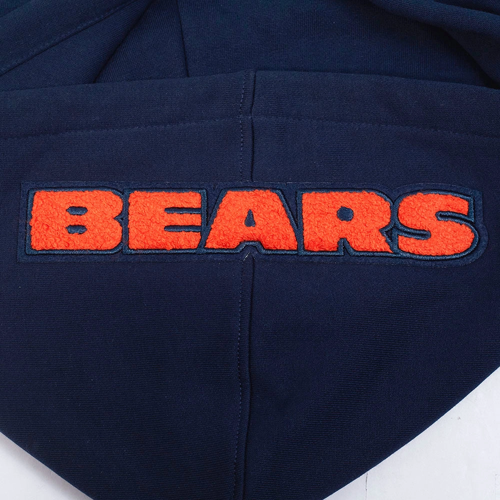 NFL CHICAGO BEARS SOUVENIR MEN'S FLEECE PULLOVER HOODIE (MIDNIGHT NAVY)