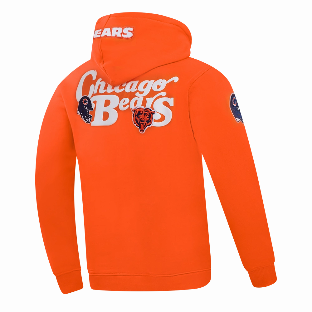 NFL CHICAGO BEARS SOUVENIR MEN'S FLEECE PULLOVER HOODIE (ORANGE)