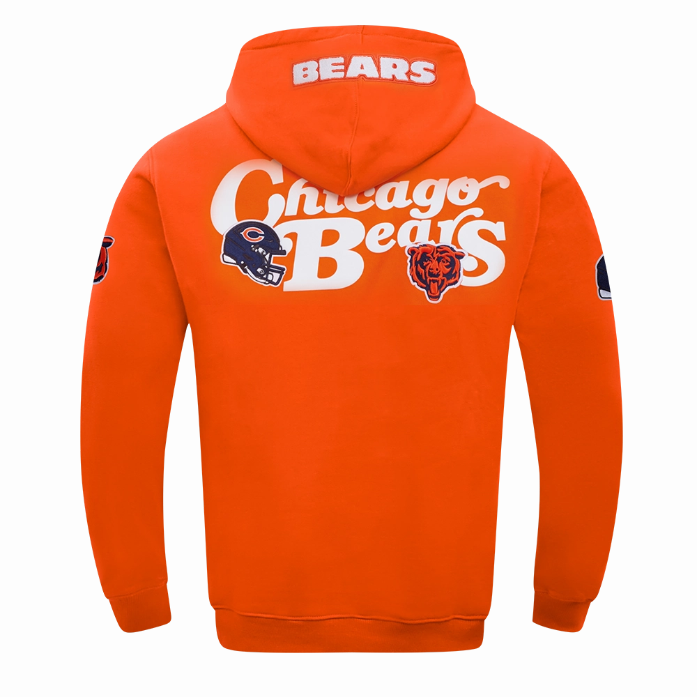 NFL CHICAGO BEARS SOUVENIR MEN'S FLEECE PULLOVER HOODIE (ORANGE)