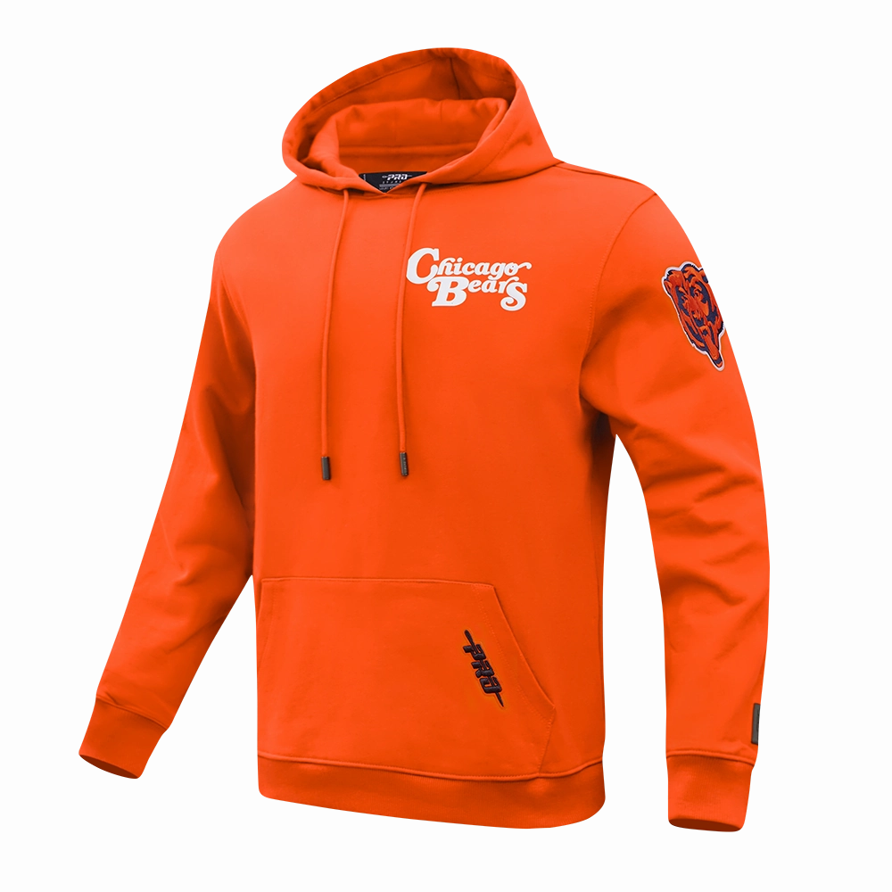 NFL CHICAGO BEARS SOUVENIR MEN'S FLEECE PULLOVER HOODIE (ORANGE)