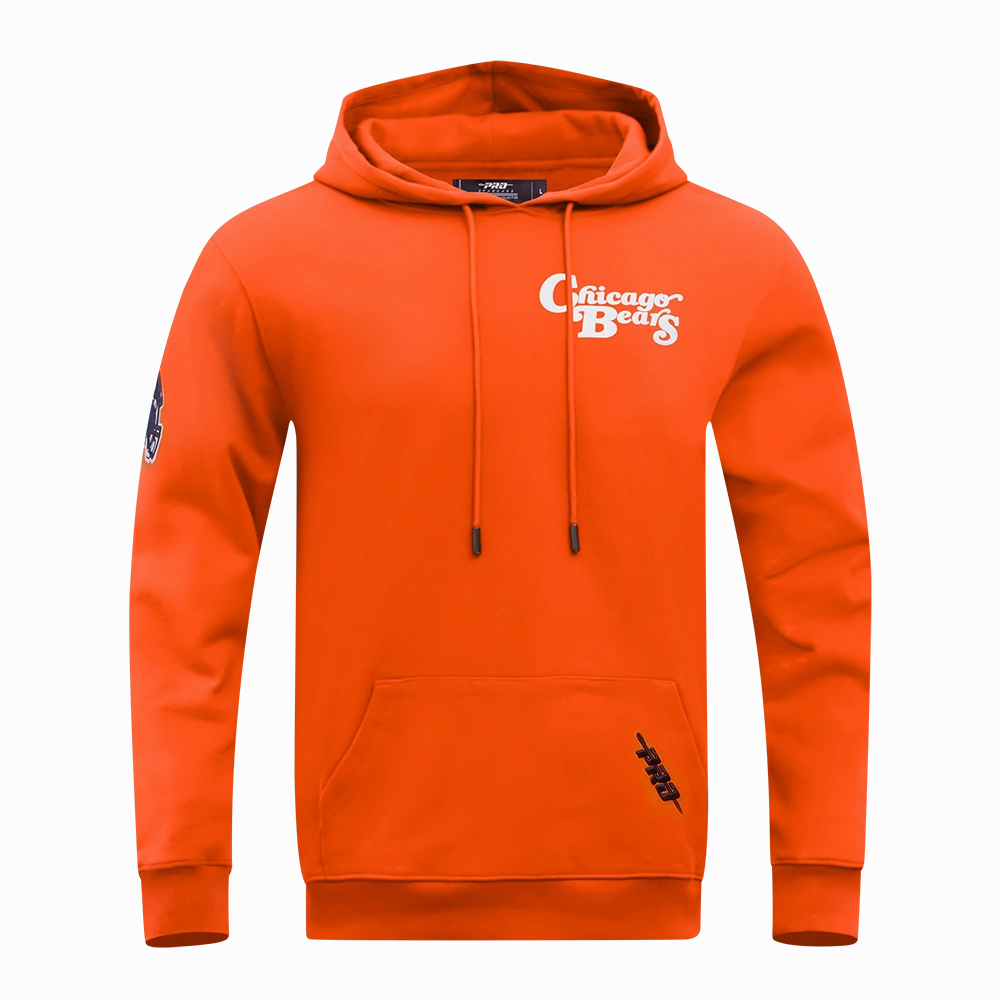 NFL CHICAGO BEARS SOUVENIR MEN'S FLEECE PULLOVER HOODIE (ORANGE)