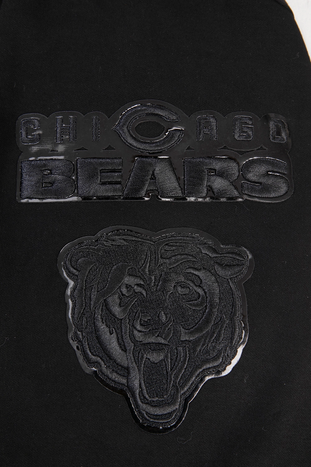 NFL CHICAGO BEARS TRIPLE BLACK MEN'S PULLOVER HOODIE (TRIPLE BLACK)