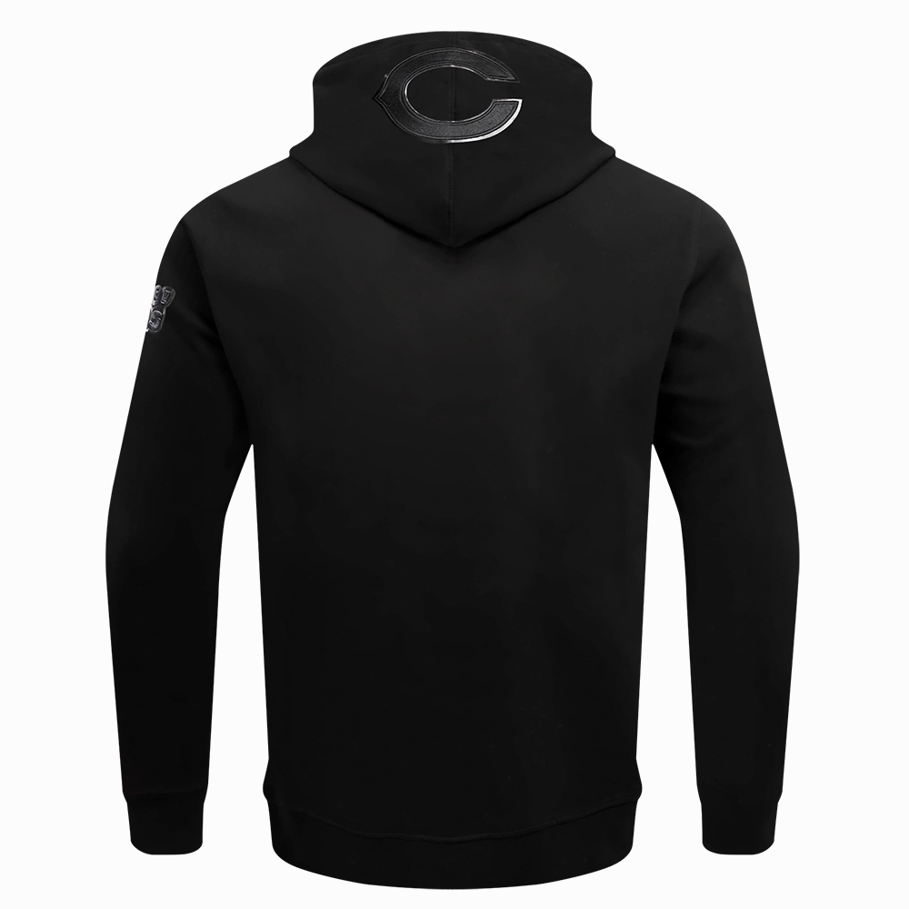 NFL CHICAGO BEARS TRIPLE BLACK MEN'S PULLOVER HOODIE (TRIPLE BLACK)
