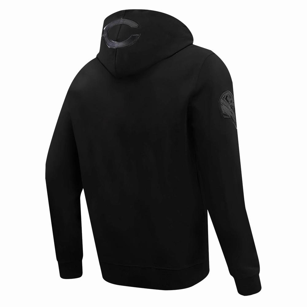 NFL CHICAGO BEARS TRIPLE BLACK MEN'S PULLOVER HOODIE (TRIPLE BLACK)
