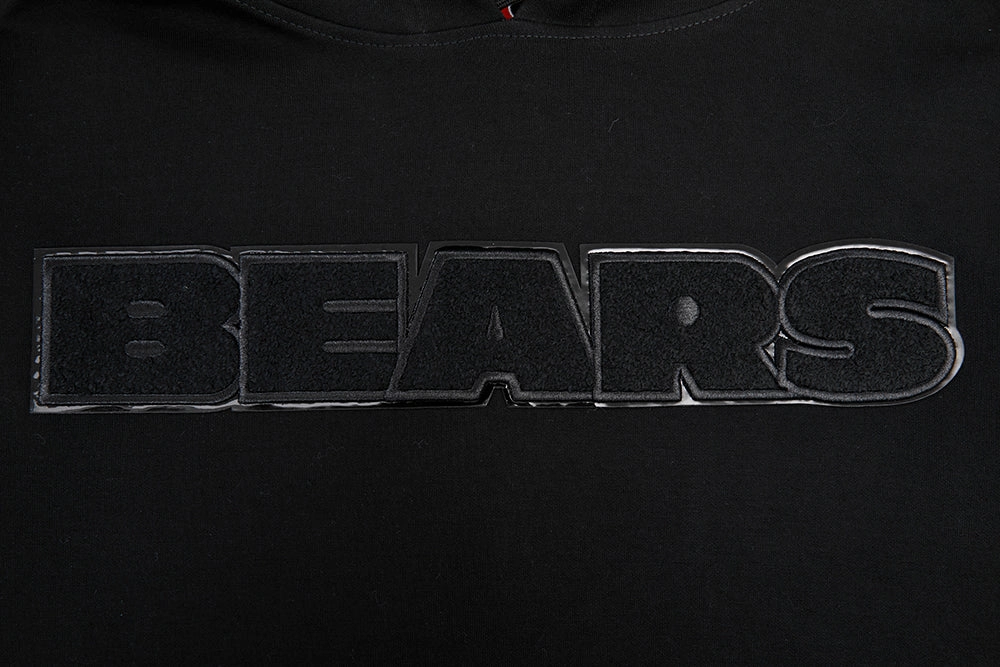 NFL CHICAGO BEARS TRIPLE BLACK MEN'S PULLOVER HOODIE (TRIPLE BLACK)