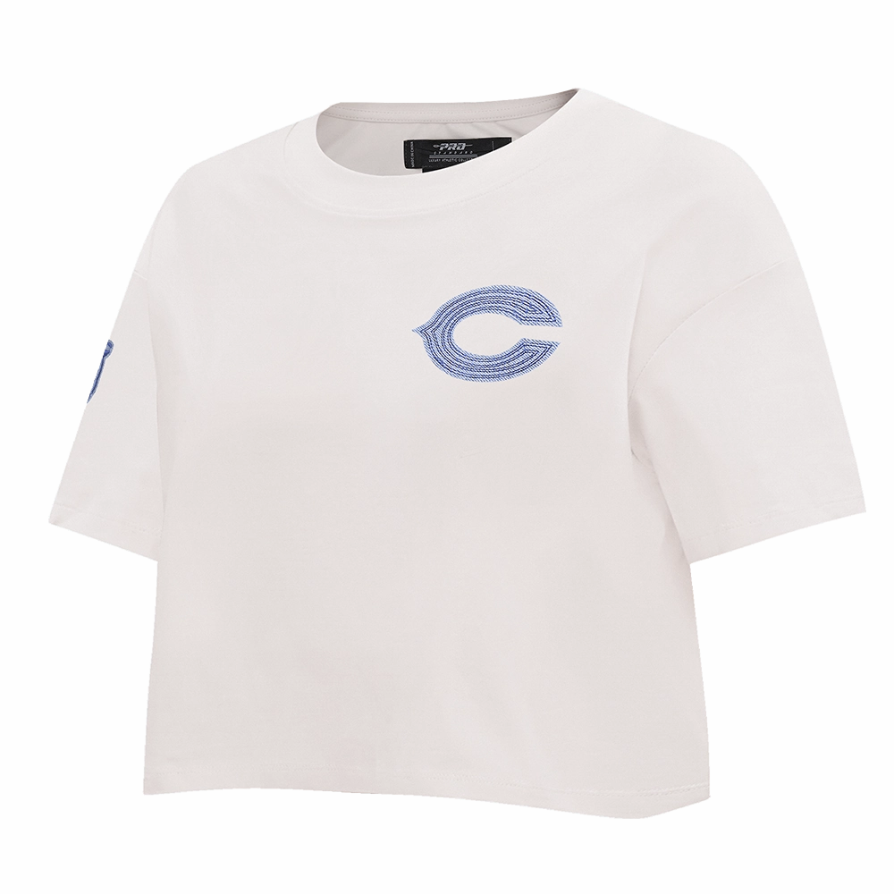 NFL CHICAGO BEARS VARSITY BLUES WOMEN'S BOXY TEE (LINEN)