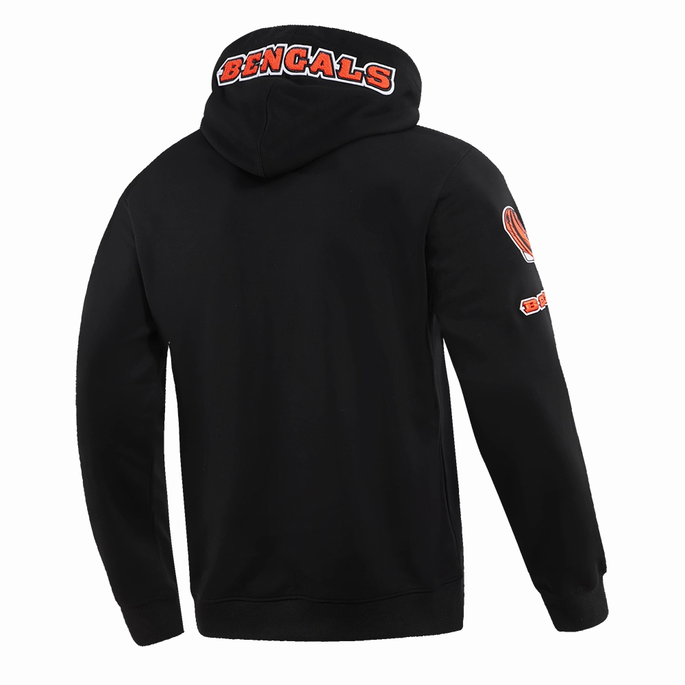 NFL CINCINNATI BENGALS JOE BURROW #9 MEN'S PULLOVER HOODIE (BLACK)