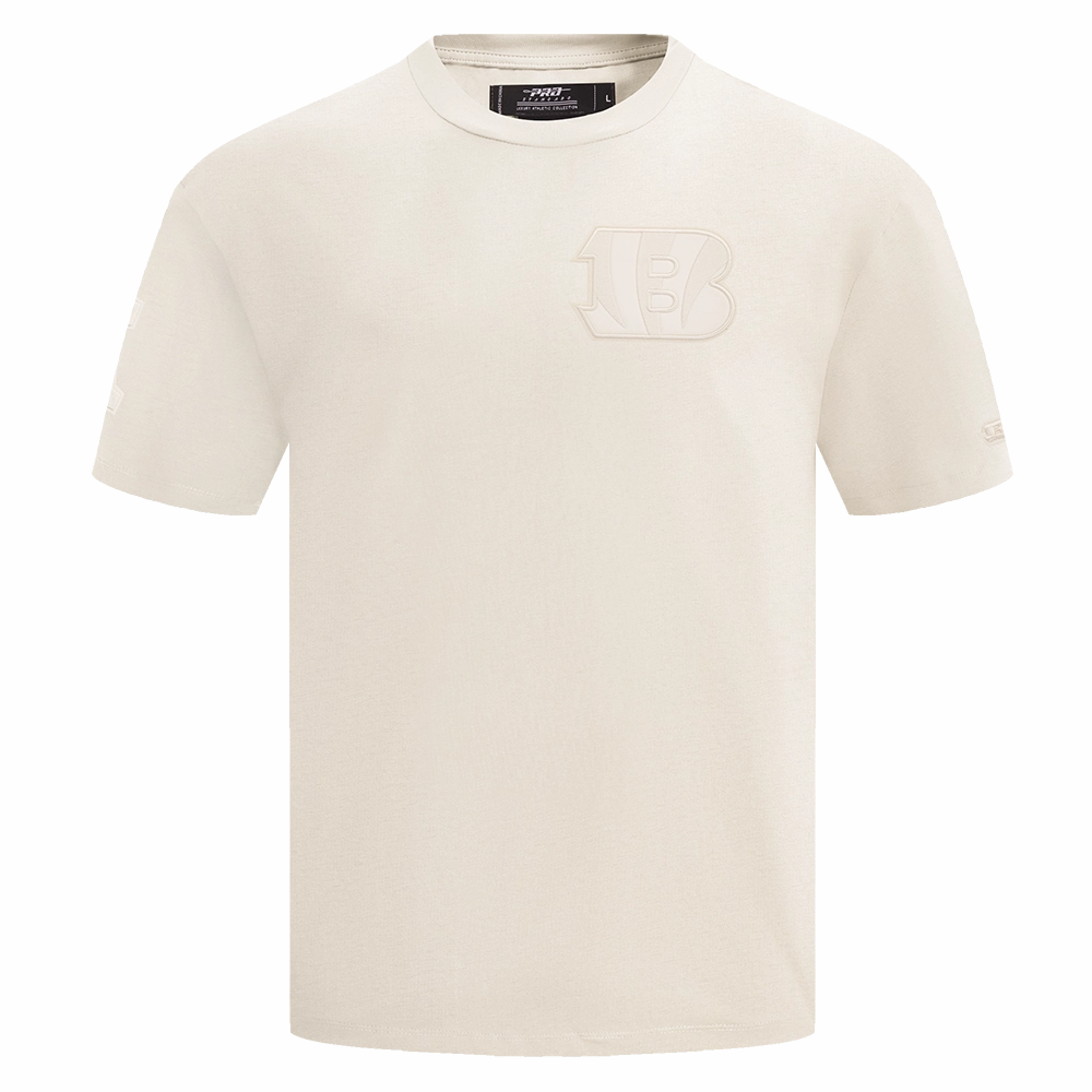 NFL CINCINNATI BENGALS NEUTRAL DROP SHOULDER MEN'S TEE (EGGSHELL)