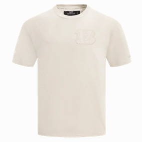 NFL CINCINNATI BENGALS NEUTRAL DROP SHOULDER MEN'S TEE (EGGSHELL)