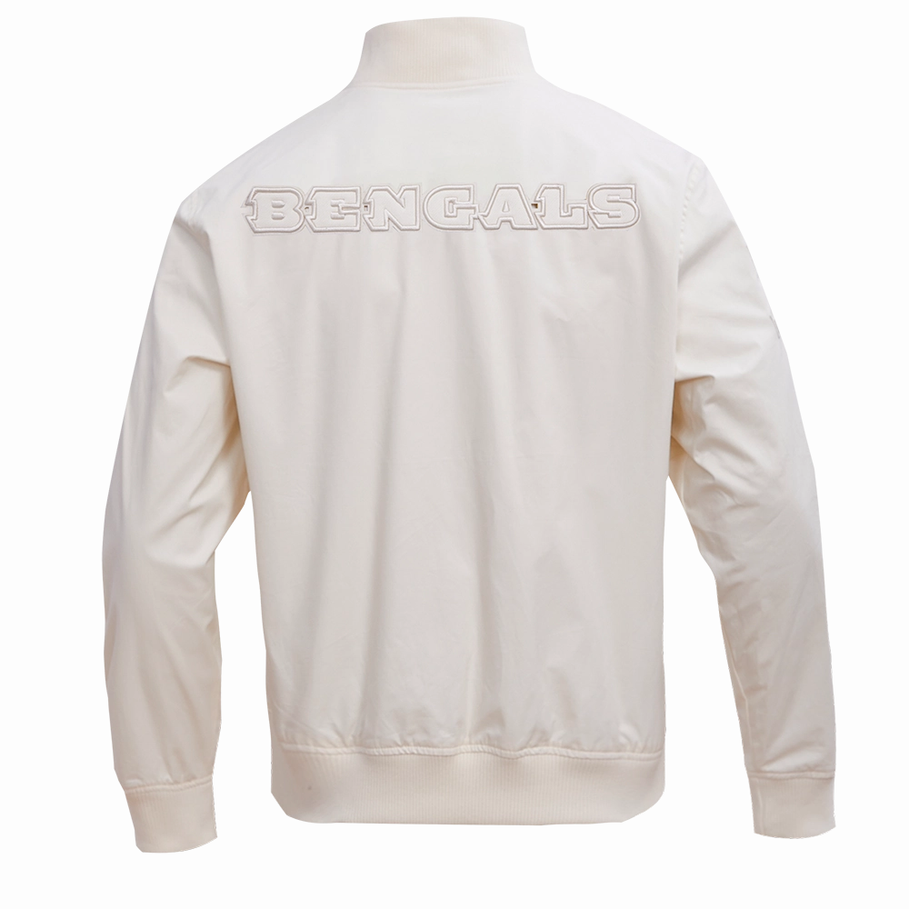 NFL CINCINNATI BENGALS NEUTRAL MEN'S TWILL JACKET (EGGSHELL)