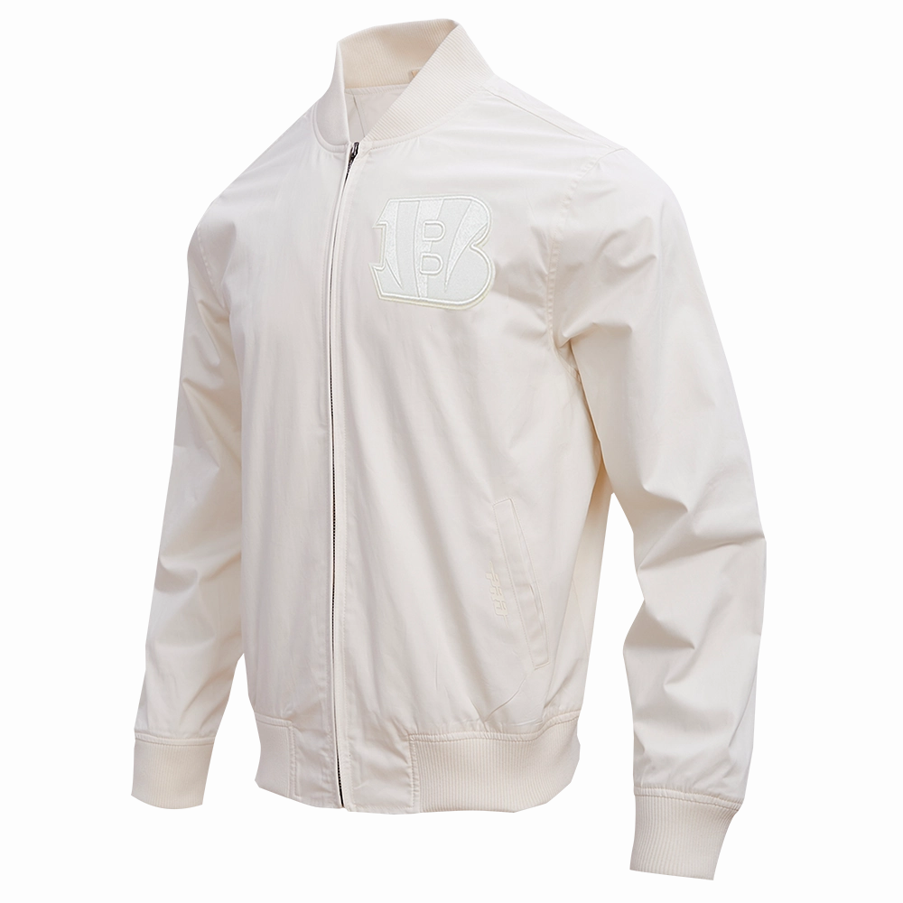 NFL CINCINNATI BENGALS NEUTRAL MEN'S TWILL JACKET (EGGSHELL)
