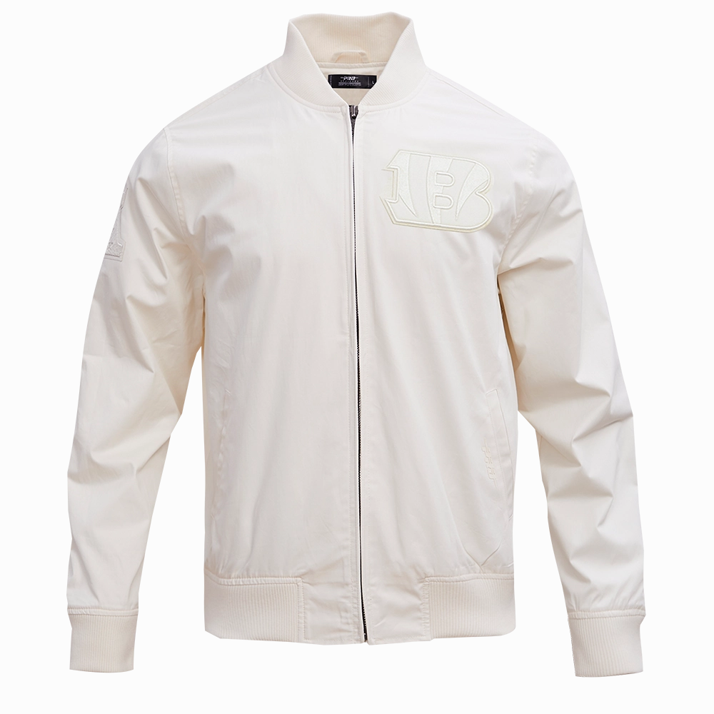 NFL CINCINNATI BENGALS NEUTRAL MEN'S TWILL JACKET (EGGSHELL)