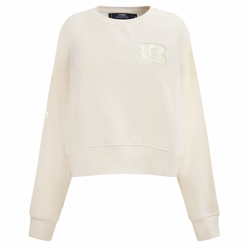 NFL CINCINNATI BENGALS NEUTRAL WOMEN'S CREWNECK (EGGSHELL)