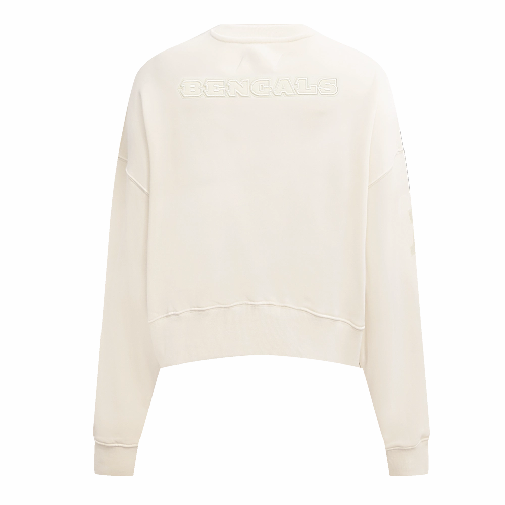 NFL CINCINNATI BENGALS NEUTRAL WOMEN'S CREWNECK (EGGSHELL)