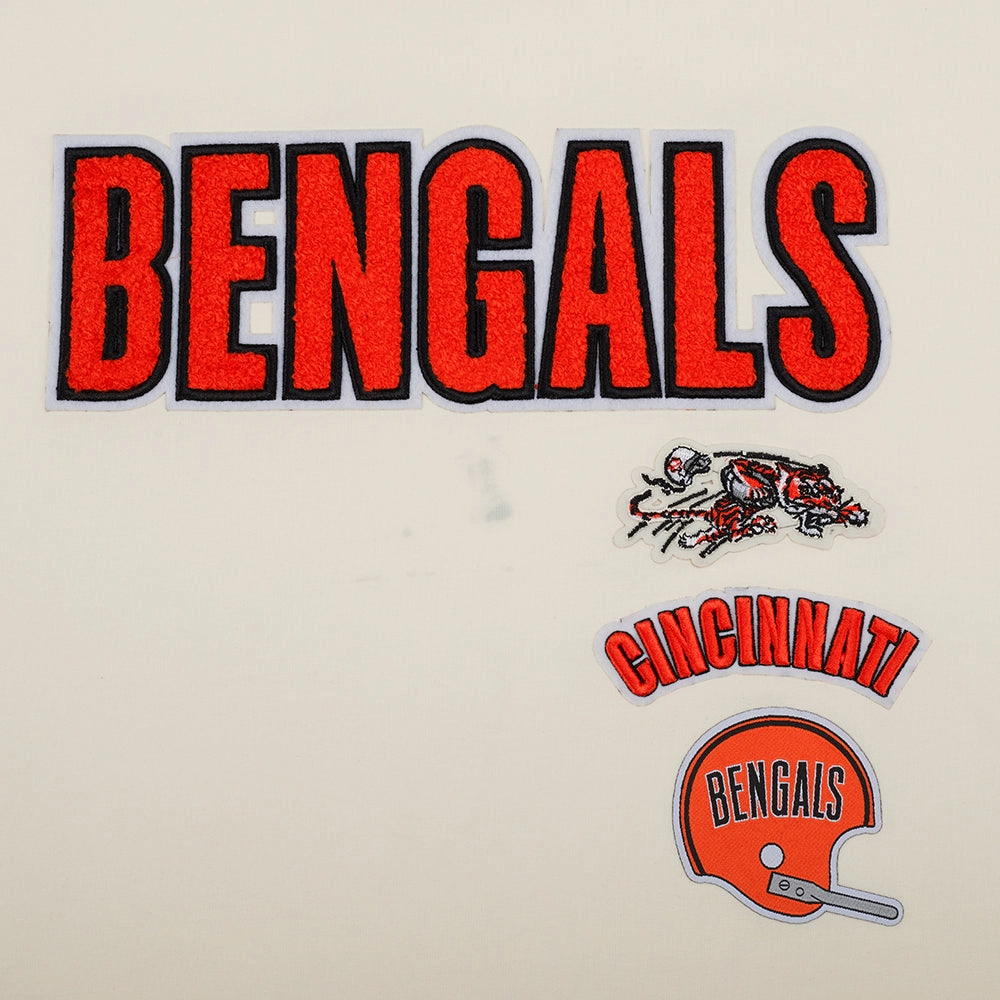 NFL CINCINNATI BENGALS RETRO CLASSIC WOMEN'S BOXY TEE (EGGSHELL)