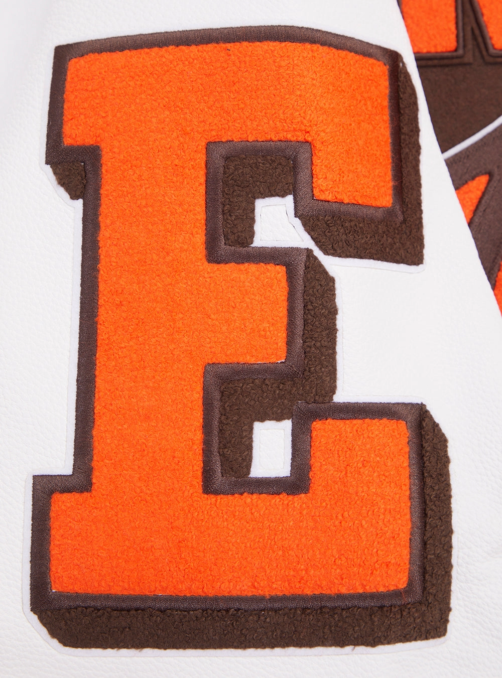 NFL CLEVELAND BROWNS MASHUP MEN'S RIB WOOL VARSITY JACKET (BROWN/WHITE)
