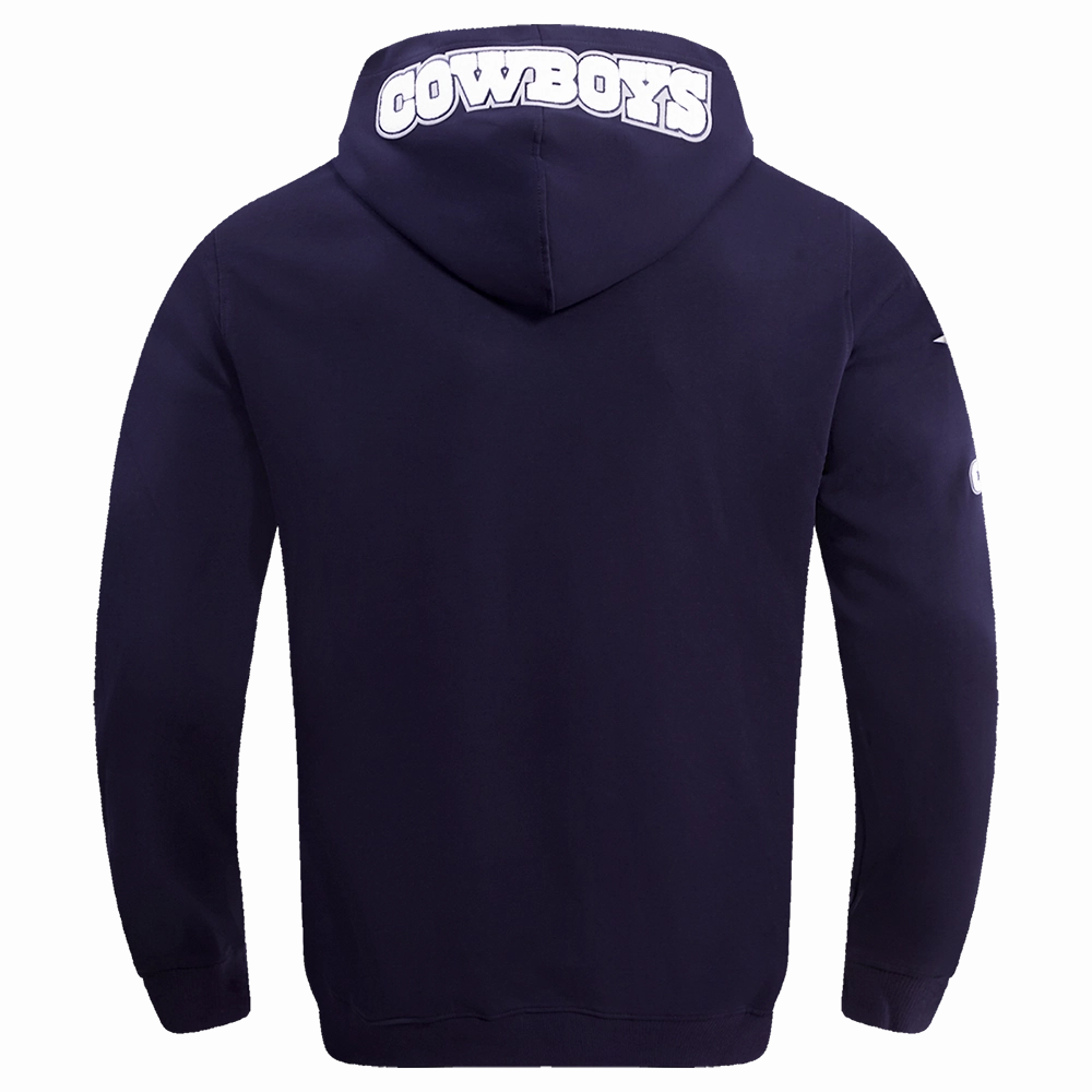 NFL DALLAS COWBOYS CLASSIC CHENILLE MEN'S PULLOVER HOODIE (MIDNIGHT NAVY)