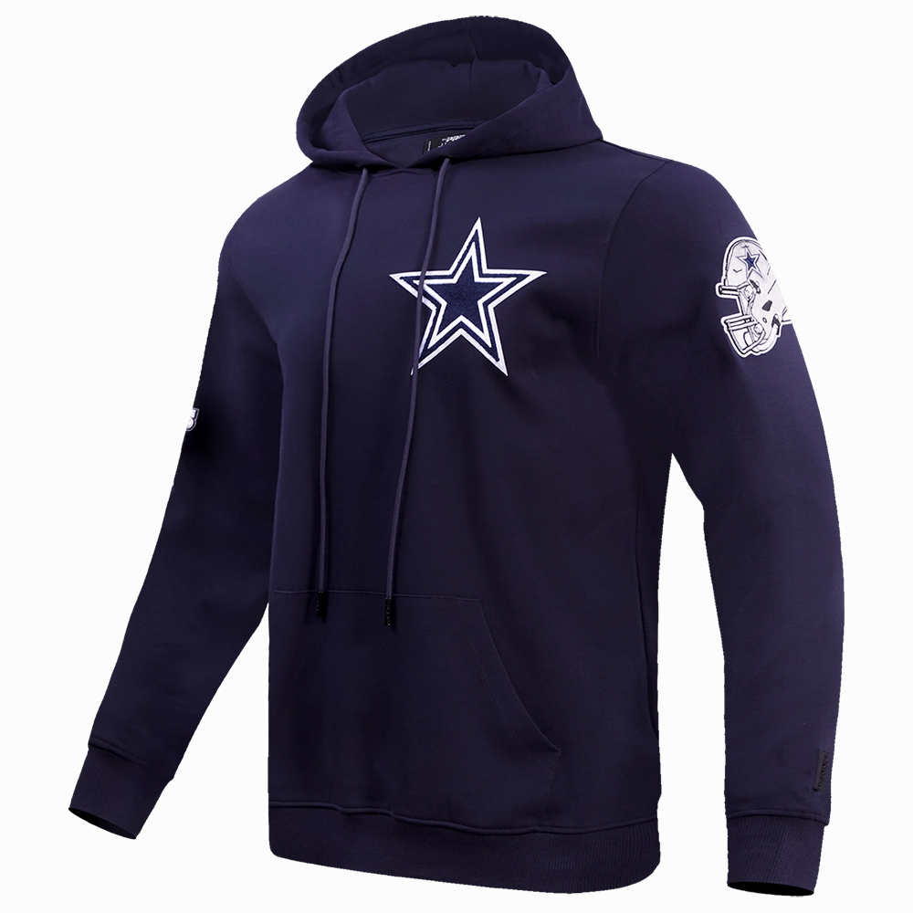 NFL DALLAS COWBOYS CLASSIC CHENILLE MEN'S PULLOVER HOODIE (MIDNIGHT NAVY)