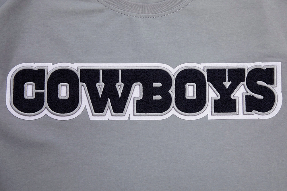 NFL DALLAS COWBOYS CLASSIC CHENILLE MEN'S TEE (GRAY)