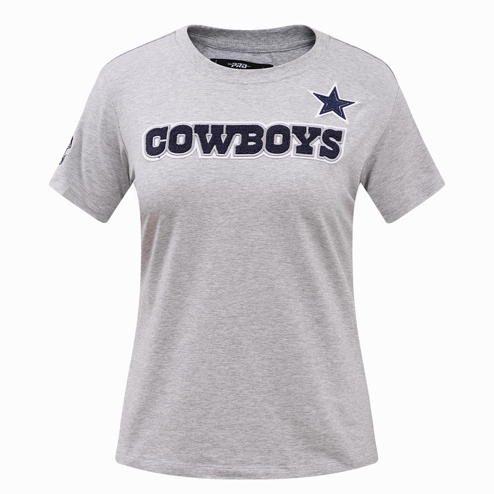 NFL DALLAS COWBOYS CLASSIC SHORT SLEEVE WOMEN'S SLIM FIT TEE (HEATHER GREY)