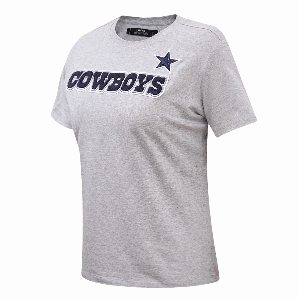 NFL DALLAS COWBOYS CLASSIC SHORT SLEEVE WOMEN'S SLIM FIT TEE (HEATHER GREY)