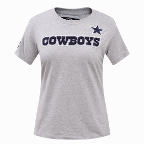 NFL DALLAS COWBOYS CLASSIC SHORT SLEEVE WOMEN'S SLIM FIT TEE (HEATHER GREY)