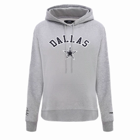 NFL DALLAS COWBOYS CLASSIC WOMEN'S PULLOVER HOODIE (HEATHER GREY)